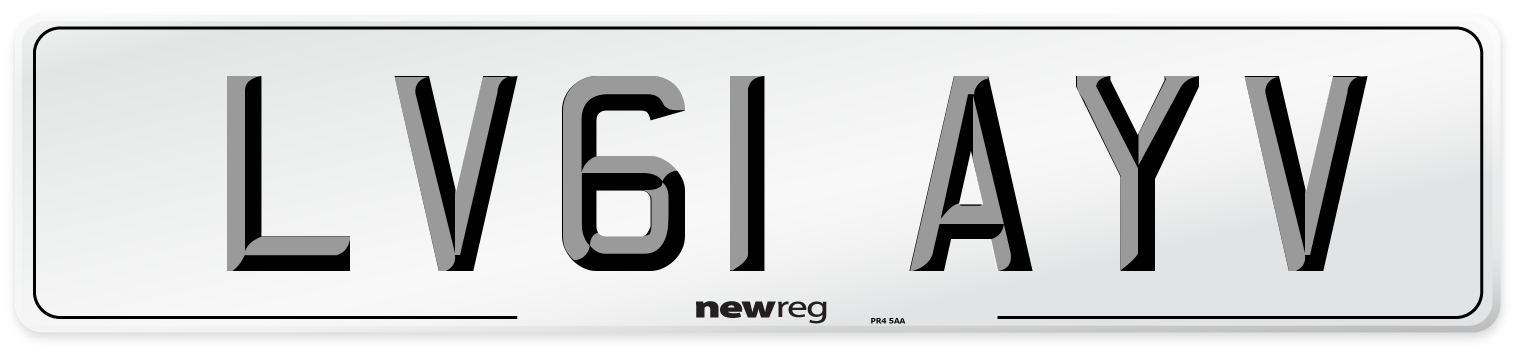 LV61 AYV Number Plate from New Reg